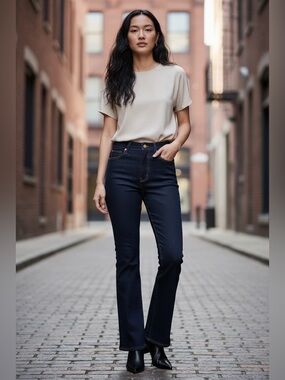 Frame The Reboot Crop Denim Dark Blue Jeans | New without Tags
